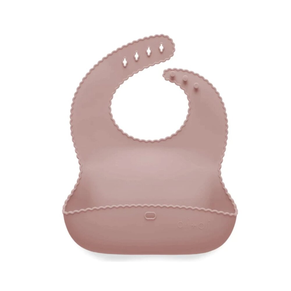 Pink Waterproof Silicone Bib